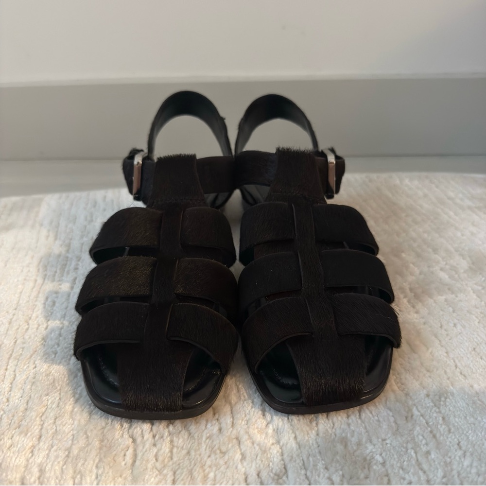Massimo Dutti Fisherman Sandals,41, Brown Fur - Picture 12 of 17